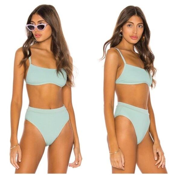 L*Space Frenchi Bottom Bitsy in High Tide Green L NWT - Picture 8 of 8